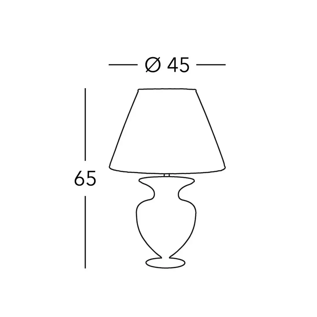 KOLARZ Tischlampe Anfora, cremefarben, Höhe 65 cm, Glas