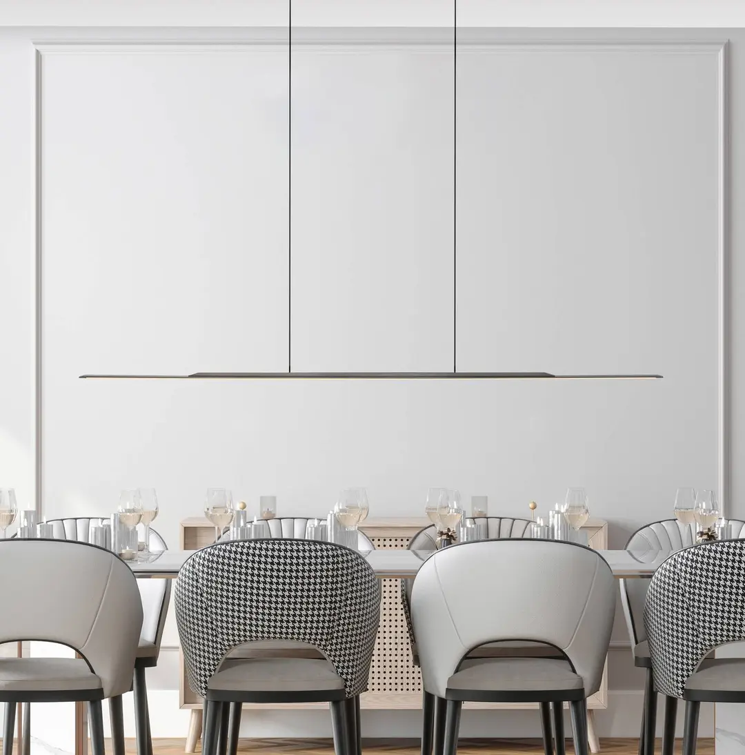 Pure LED-Hängelampe PURE Surface, grau, 160 cm, Aluminium 3.000 K
