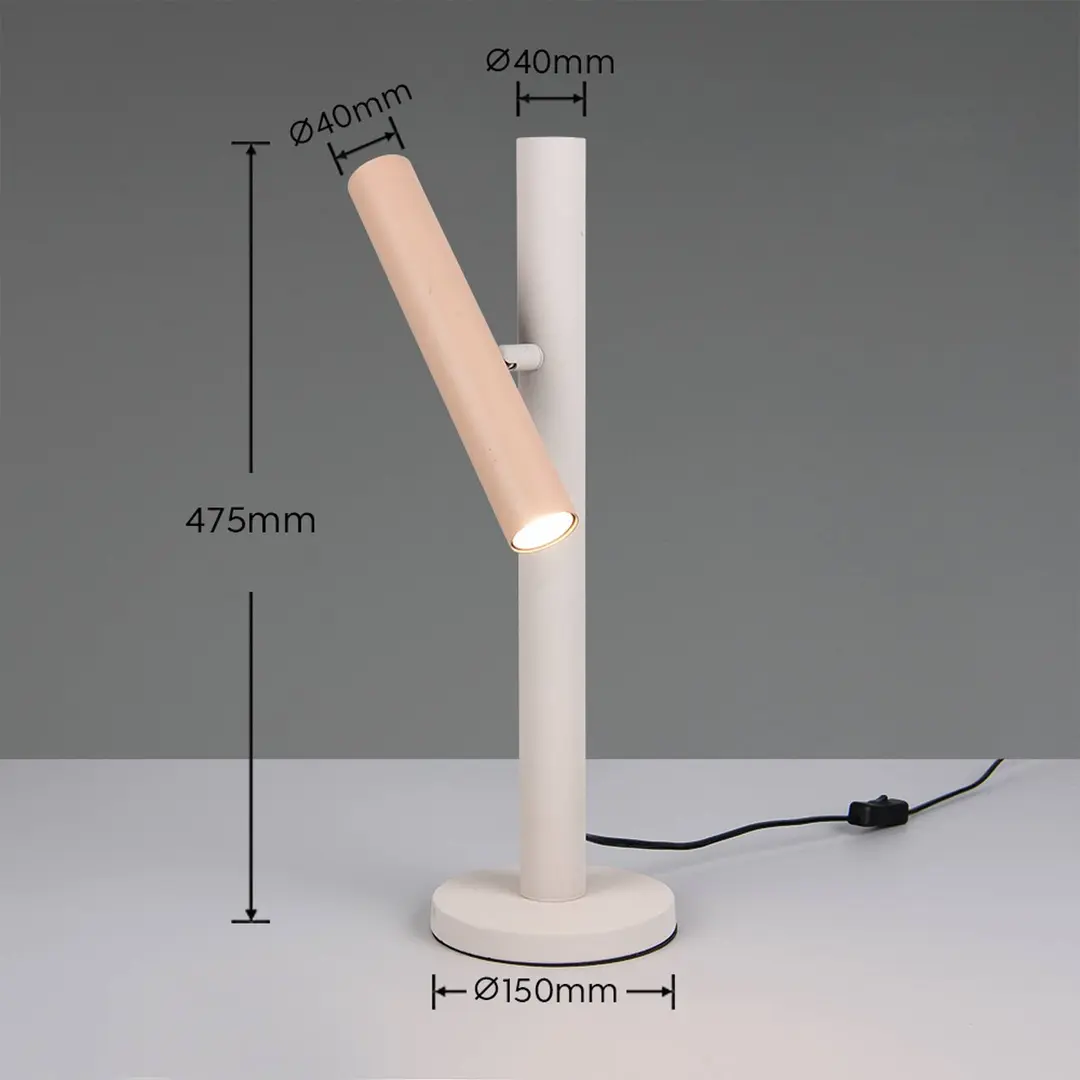 Trio Lighting Tischlampe Terloa, bunt, Höhe 47 cm, Metall