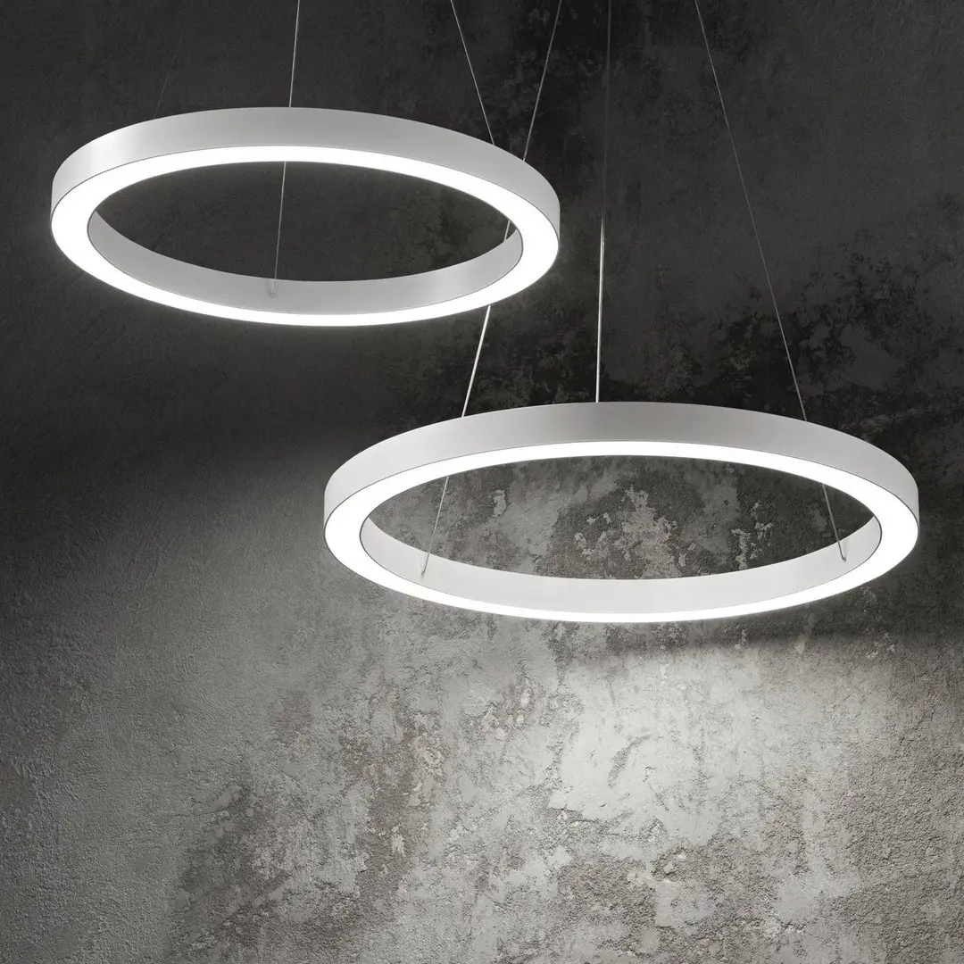Ideal Lux LED-Hängeleuchte Oracle, Ø 70 cm, weiß, 3.000 K