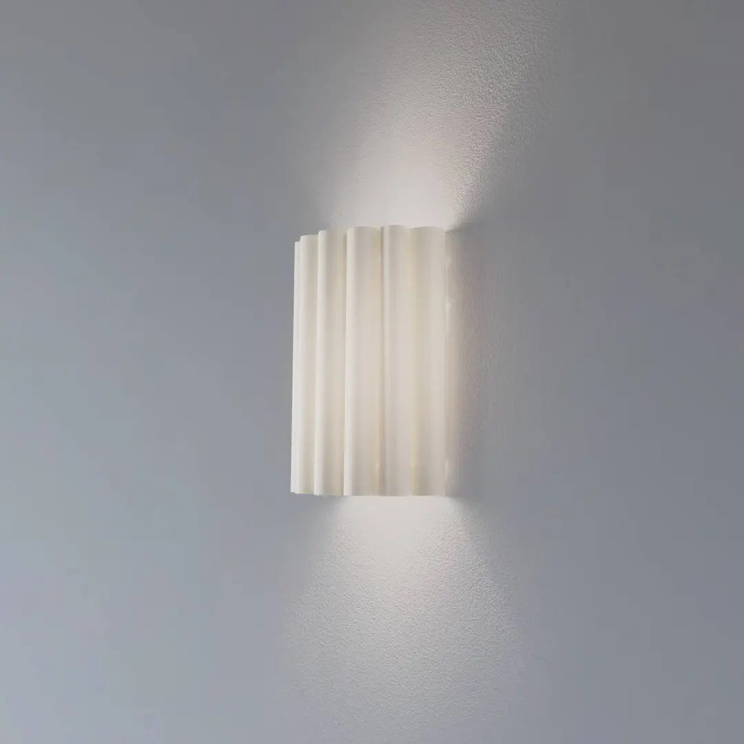 Duolla Wandleuchte Aria, ecru, Microfaser, E27