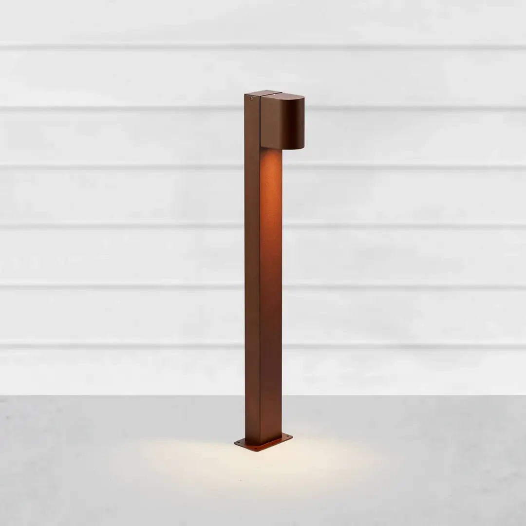 Markslöjd LED-Wegeleuchte Alor, braun, IP65, Höhe 75 cm, dimmbar