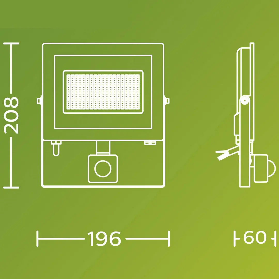 Philips LED-Außenstrahler Lois UE Sensor, 24 W, 3.000 K IP65