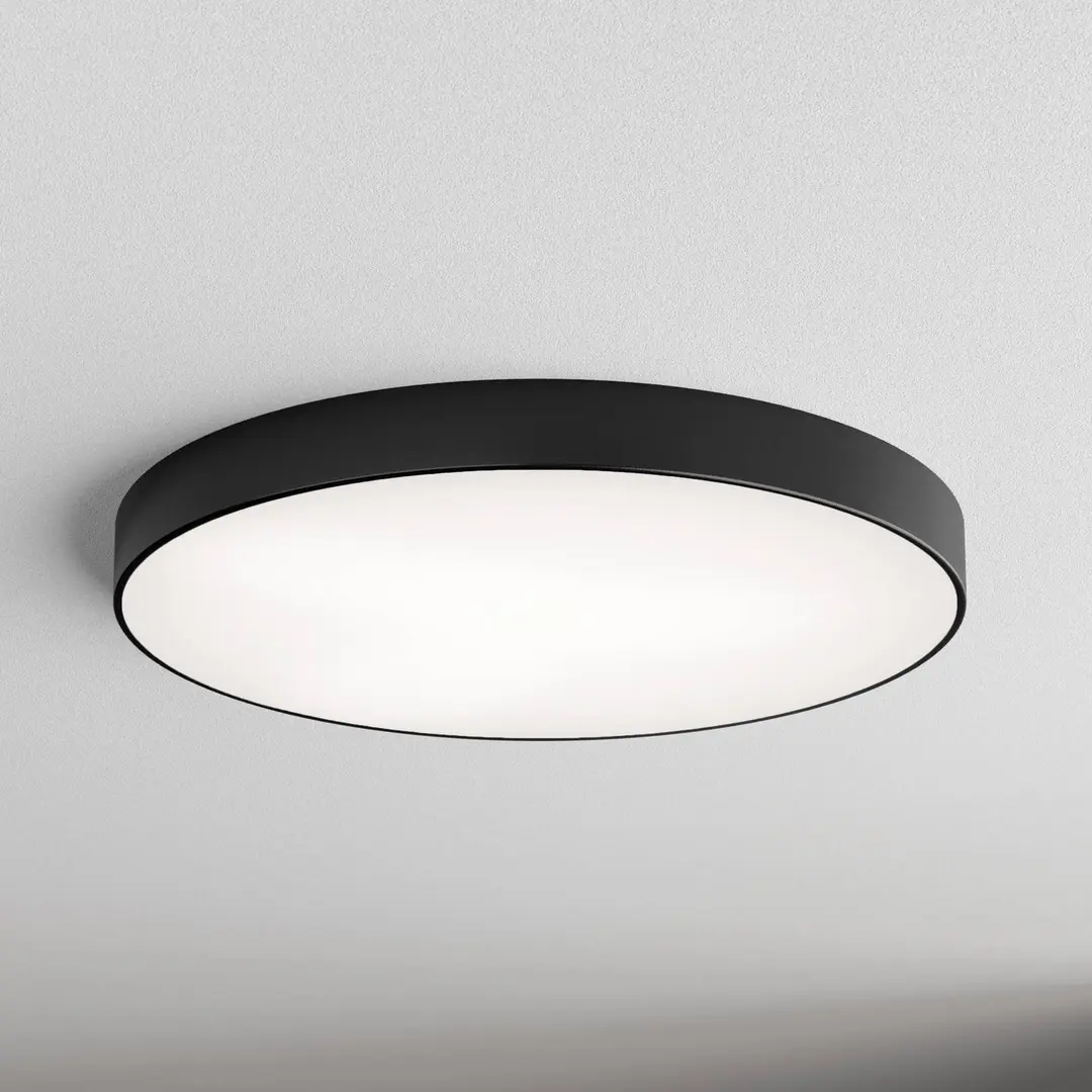 TEMAR LIGHTING Deckenleuchte Cleo, Ø 78 cm, IP20, schwarz, Metall, E27