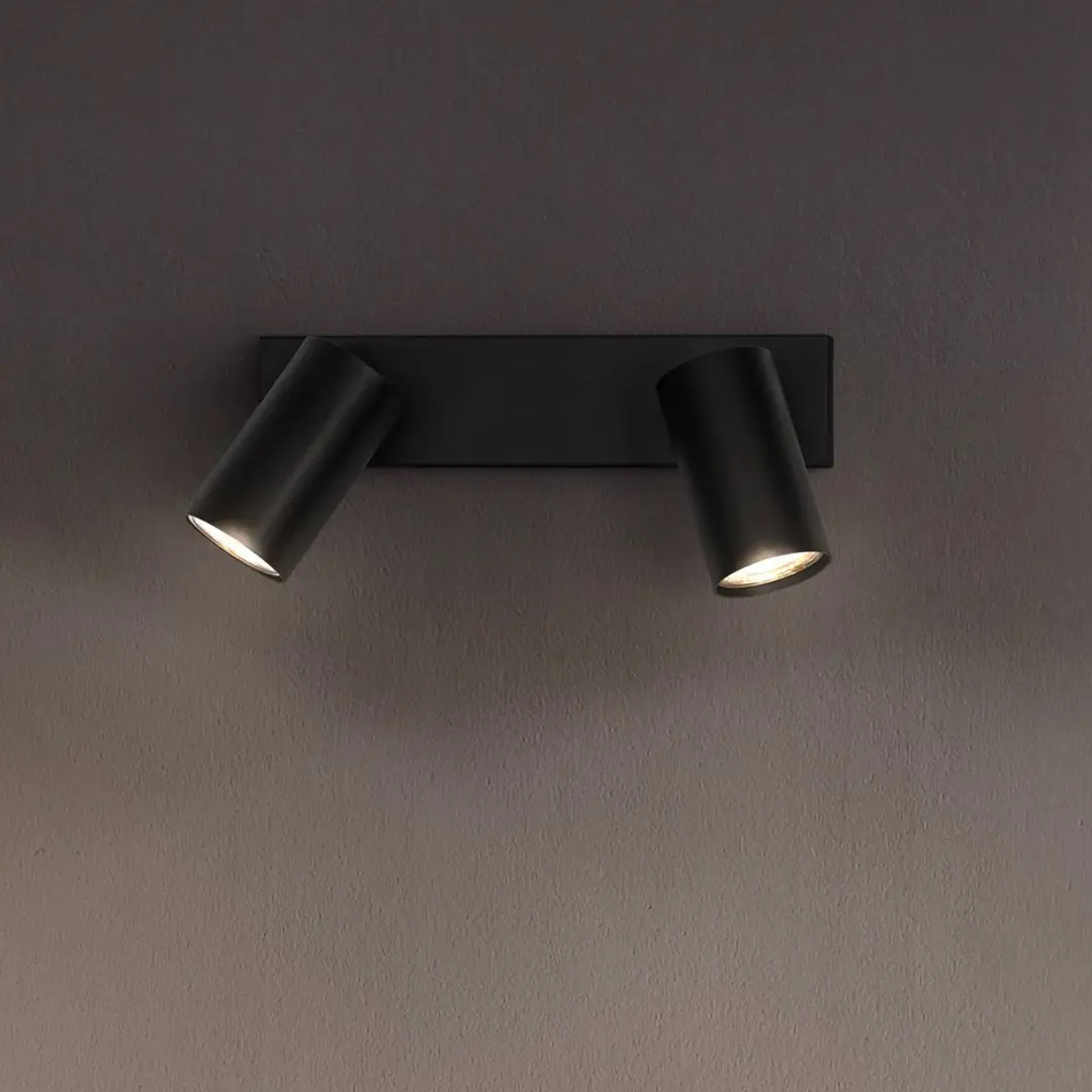 LEDVANCE Strahler Octagon, dimmbar, zweiflammig, schwarz