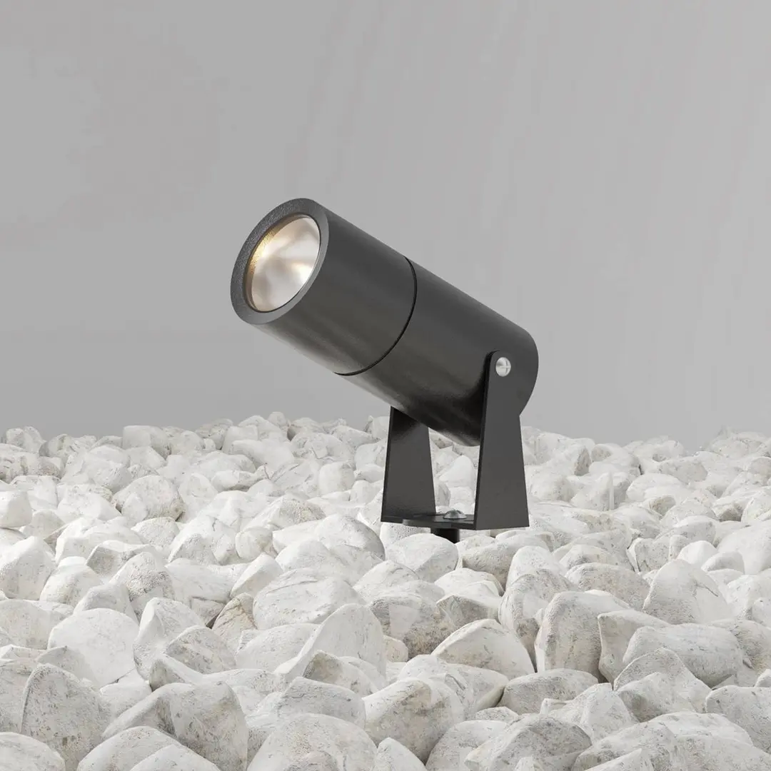 Maytoni LED-Erdspießstrahler Bern, graphit, Ø5,5cm, 5W, IP65