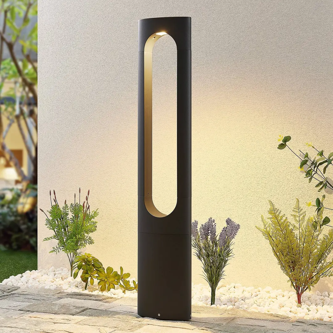 Lucande LED-Wegeleuchte Fenti, 90 cm, anthrazit, Aluminium
