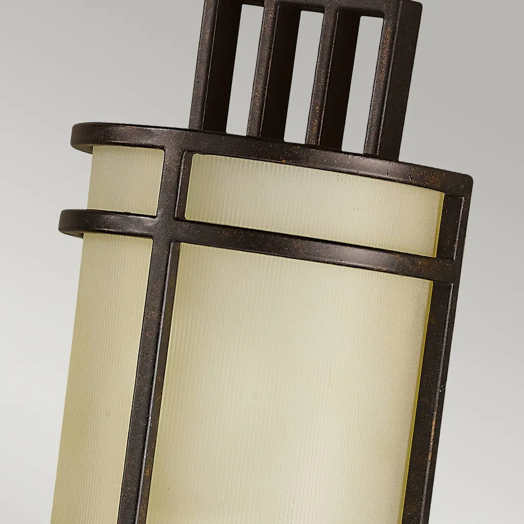 FEISS Wandleuchte Fusion 1, bronze/amber, 39 cm