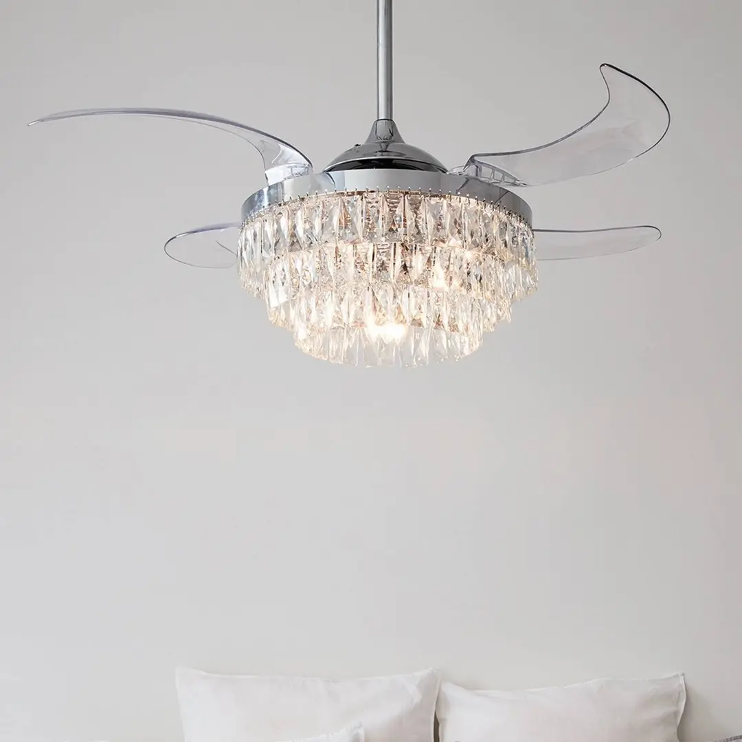 Beacon Lighting Beacon Deckenventilator mit Licht Fanaway Veil chrom leise