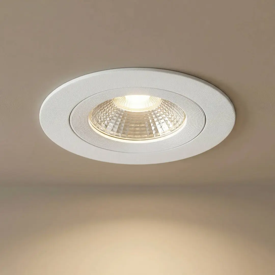 Sigor LED-Deckeneinbauspot Diled, Ø 8,5 cm, 10 W, 3.000 K, weiß