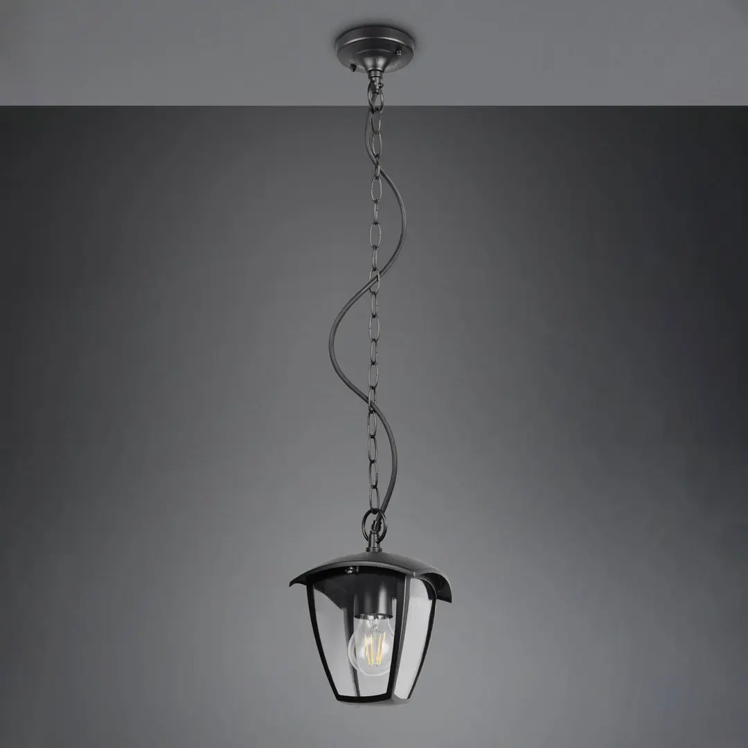 Trio Lighting Außenhängeleuchte VENTA, schwarz, 17 x 17 cm, Metall, IP44