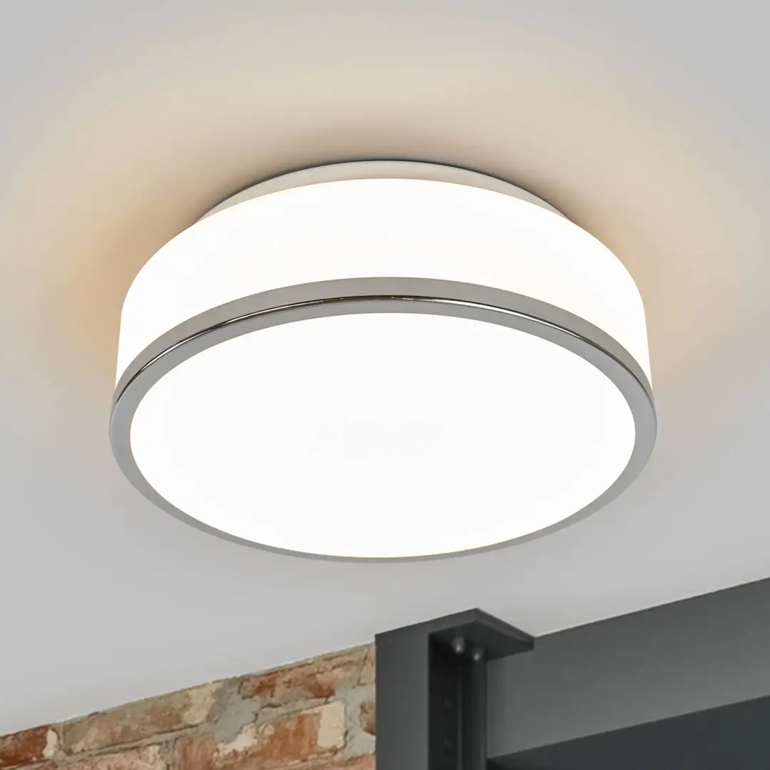 Searchlight Deckenleuchte Flush IP44, Ø 28cm, chrom