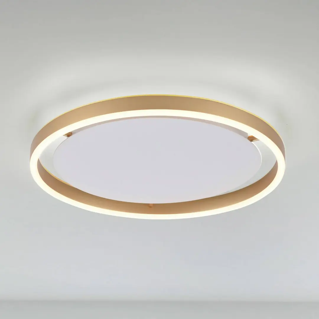 JUST LIGHT. GmbH LED-Deckenleuchte Ritus, Ø 39,3cm messing matt