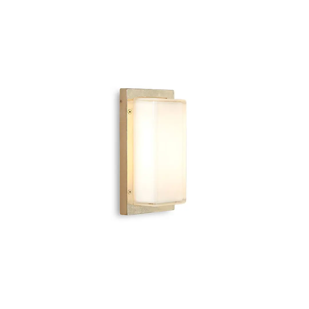 Moretti Luce Außenwandleuchte Ice Cubic 3410, messing natur