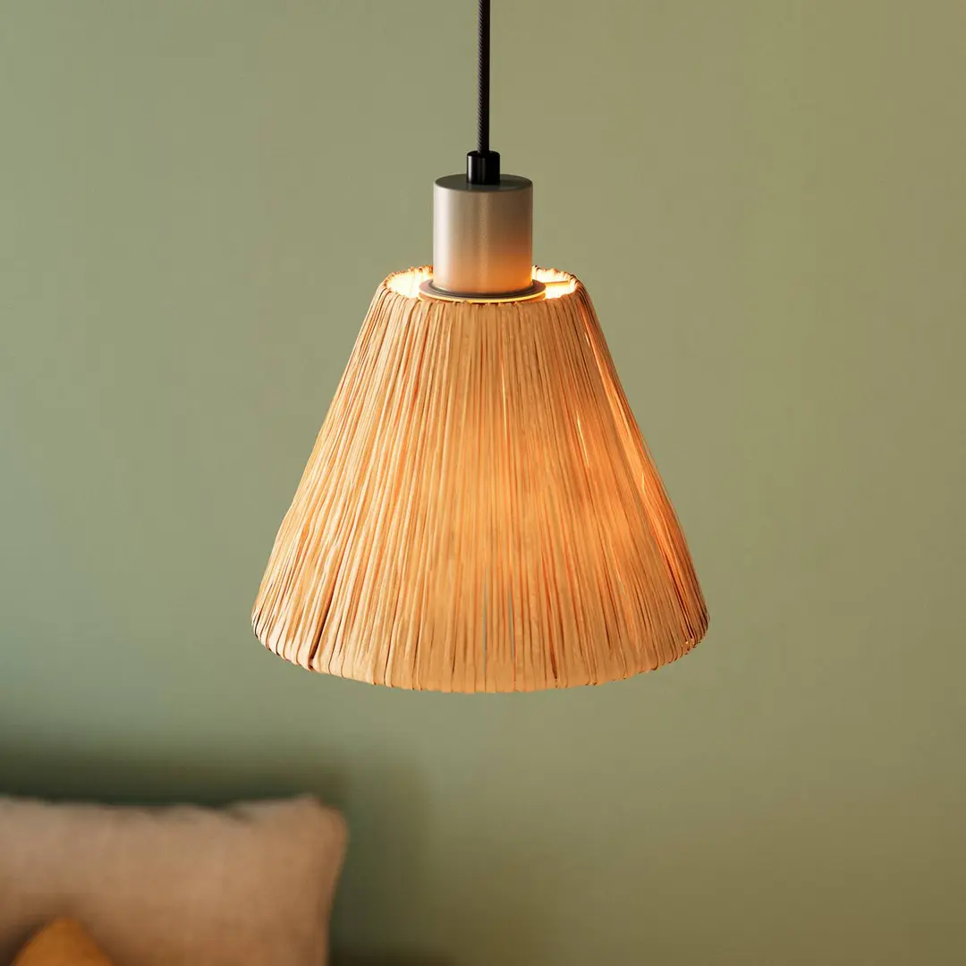 OSRAM Hängeleuchte Decor Raffia, 1-fl., Bast, naturfarben