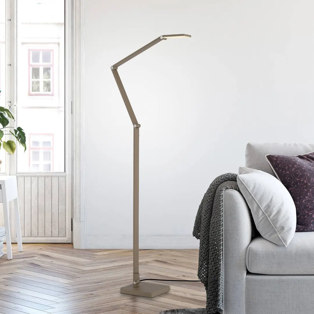 PAUL NEUHAUS LED-Stehlampe SAMSKY, bronze, Höhe 161 cm Metall Touchdimmer