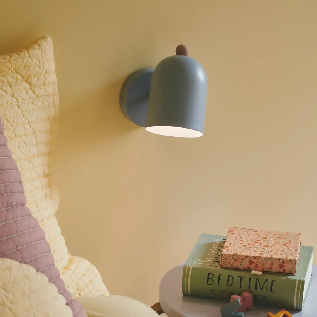 Nordlux Wandleuchte Gaston mit Kabel und Stecker, Metall, blau
