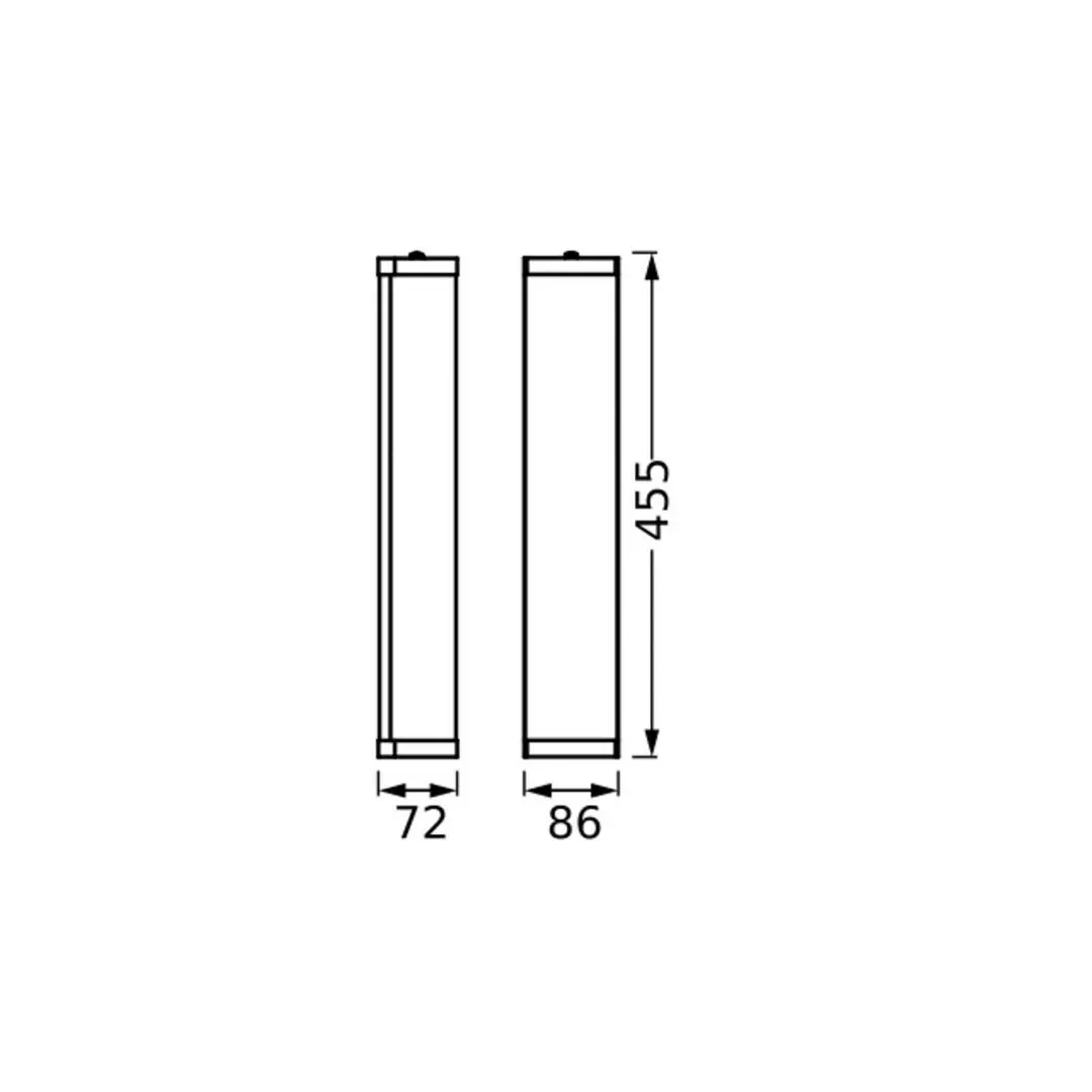 OSRAM Wandlampe BATHROOM, chrom Länge 46 cm Metall/Glas IP44