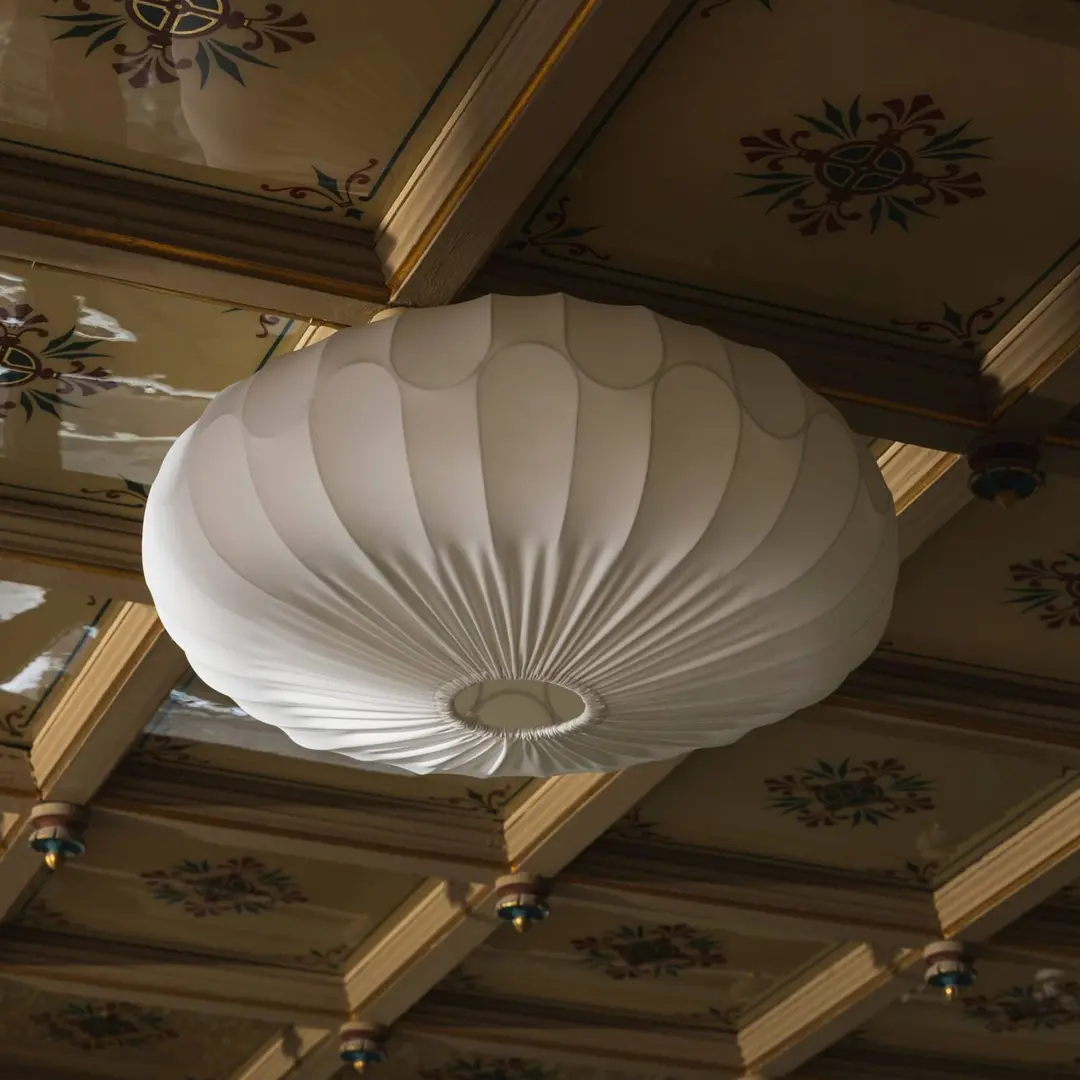 Globen Lighting Deckenlampe BLADVERK, weiß, Ø 70 cm, Textil