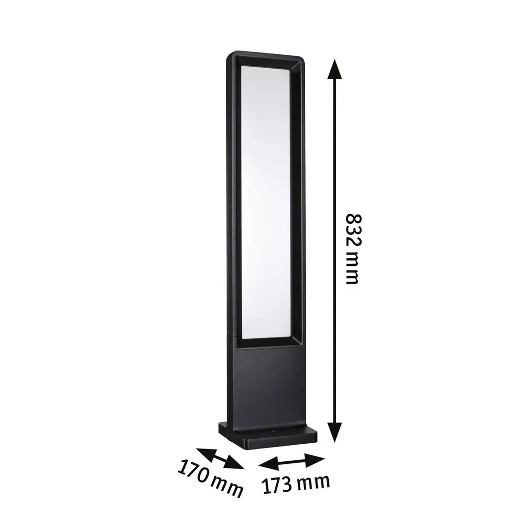 Paulmann LED-Wegeleuchte Reana, anthrazit, 83 cm Metall IP44