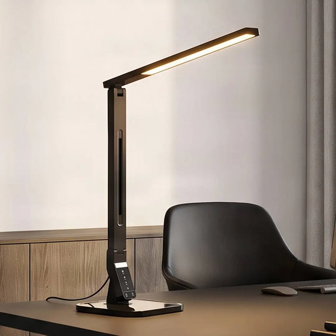 Lindby LED-Schreibtischleuchte Eleni, schwarz, CCT, dimmbar