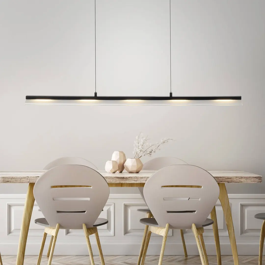JUST LIGHT. GmbH JUST LIGHT. LED-Hängeleuchte Nele, schwarz, Eisen, Glas