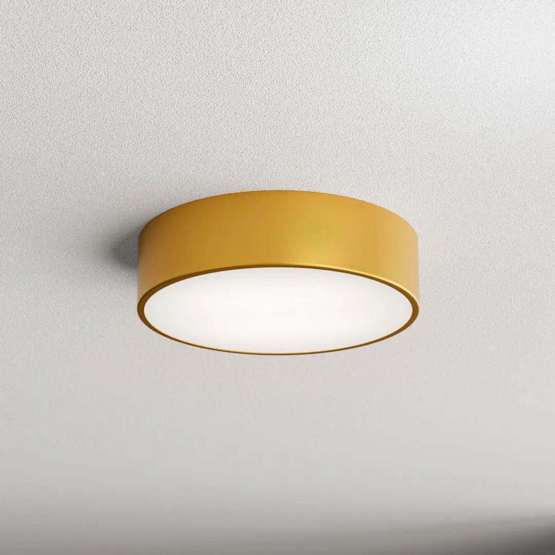 TEMAR LIGHTING Deckenlampe Cleo 300, gold, Sensor, IP54, Ø 30 cm, Metall