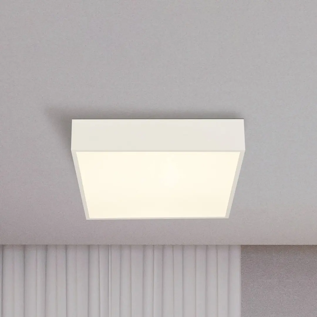 Searchlight LED-Bad-Deckenlampe Zeus, weiß, Länge 30 cm, Metall