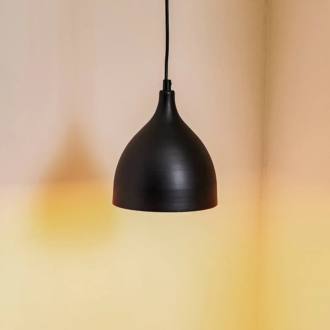 Luminex Pendelleuchte Nanu aus Metall schwarz einflammig