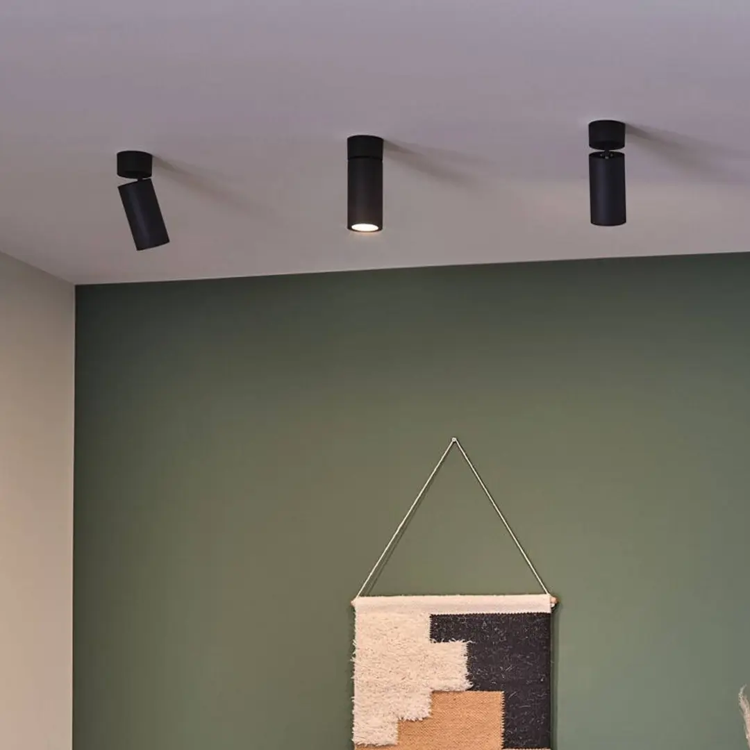 Paulmann LED-Deckenlampe Turnal Coin schwarz 3-step 2700K