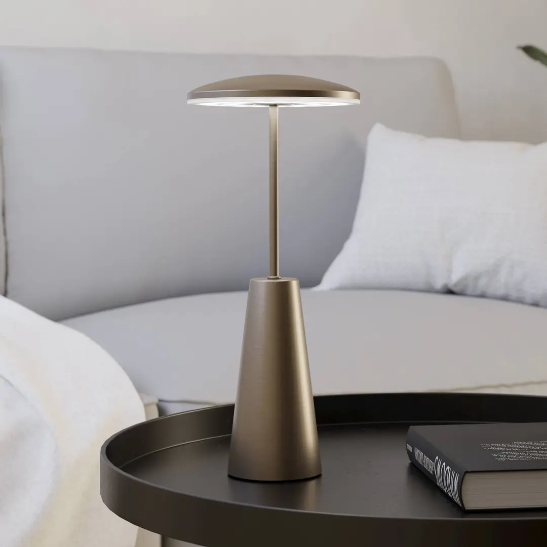 EGLO LED-Akkuleuchte Piccola, bronzefarben, Höhe 28 cm, IP54