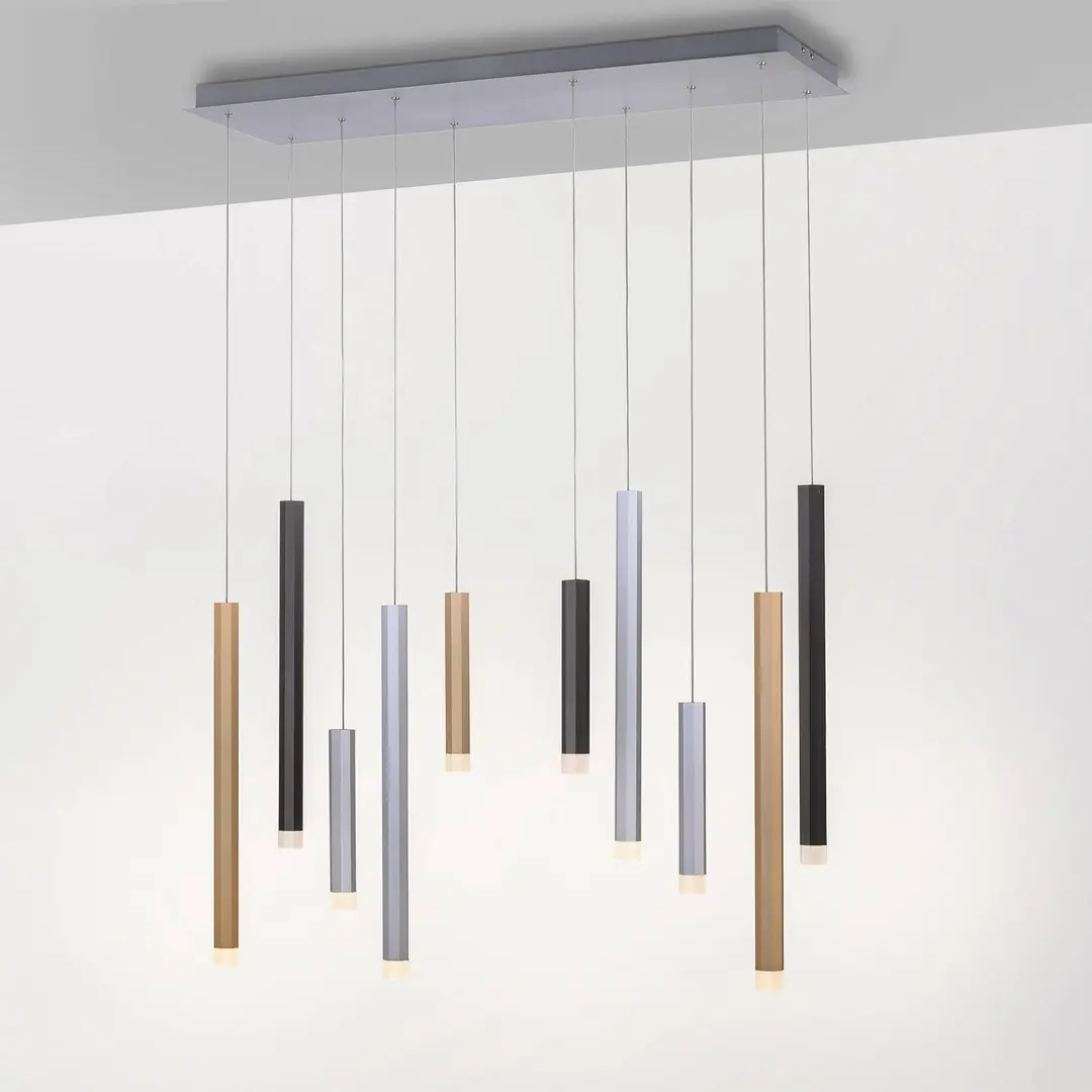 Pure LED-Pendelleuchte PURE Gemin, bunt, 10-flammig