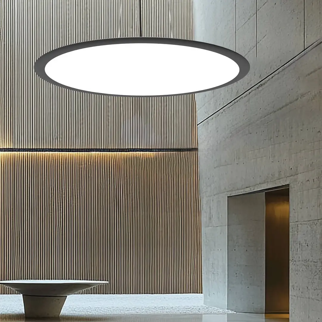 Viokef LED-Hängelampe Grande, schwarz, Ø 60 cm, Metall, CCT