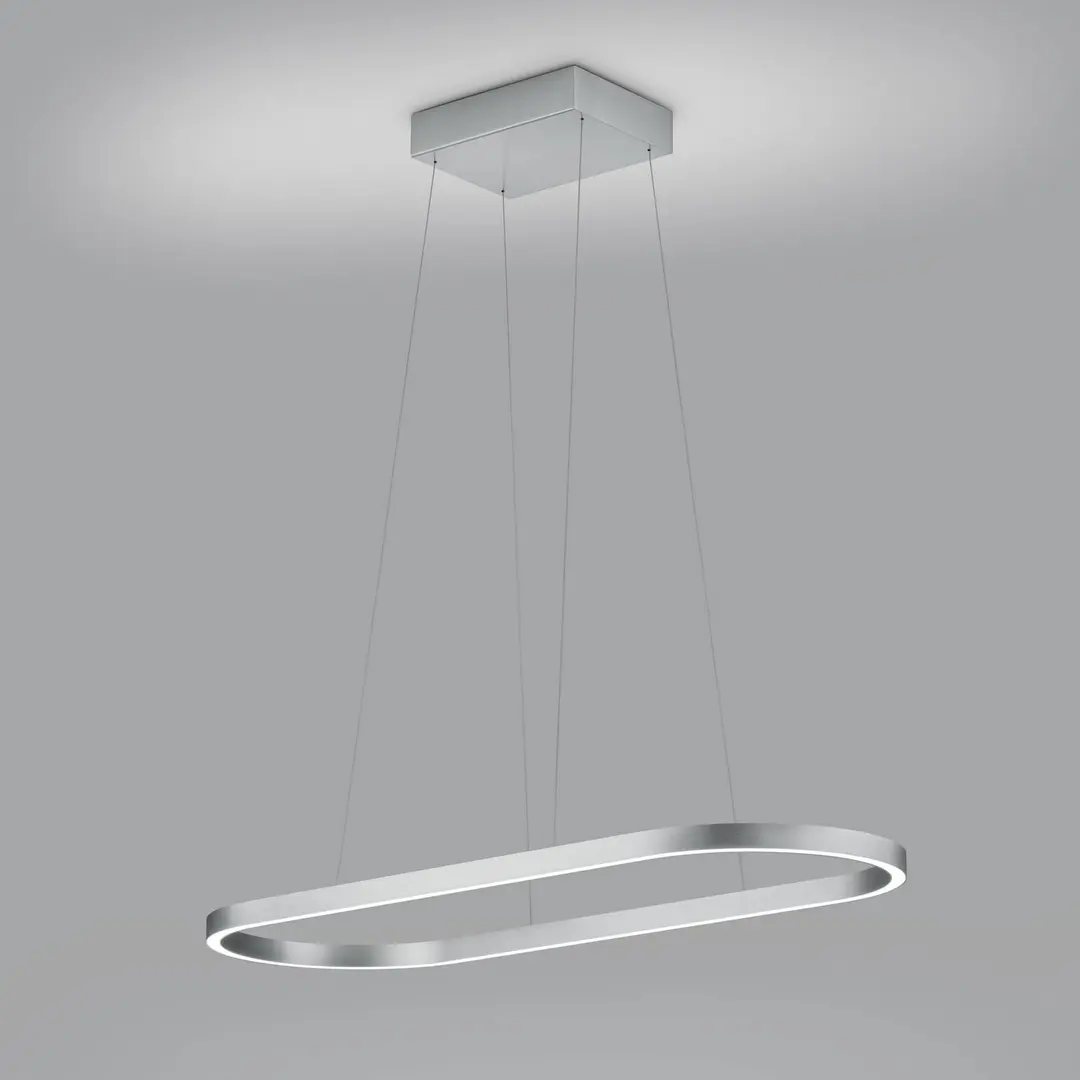 Knapstein LED-Pendelleuchte Elin, nickel matt, Gestensteuerung
