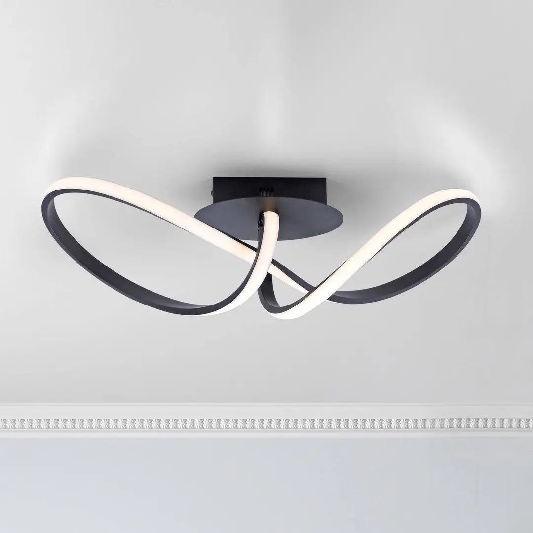 JUST LIGHT. GmbH LED-Deckenleuchte Maria, dimmbar, schwarz