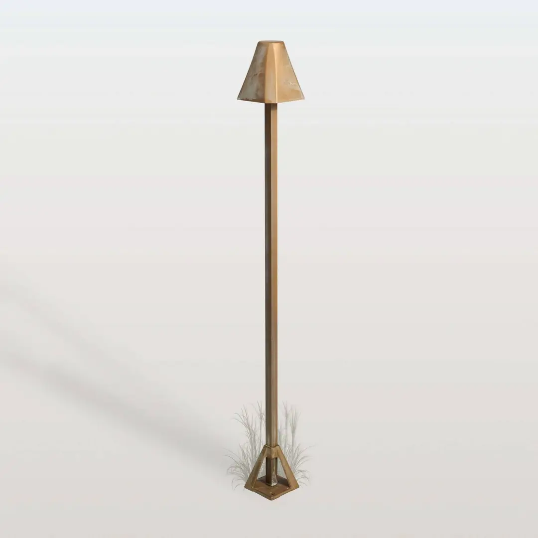 Moretti Luce LED-Wegeleuchte Silva Frame, Höhe 80 cm, messing antik, IP65