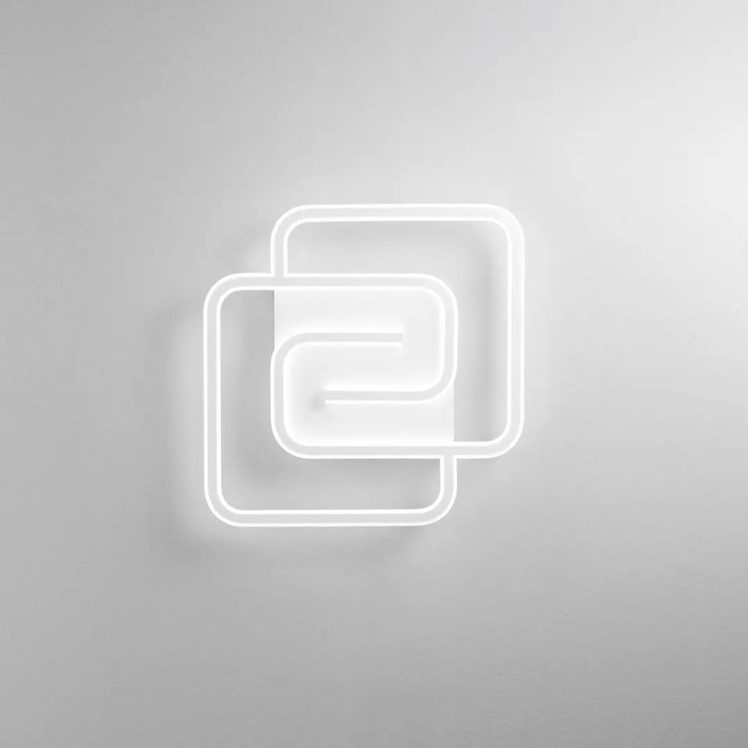 Luce Ambiente Design LED-Wandlampe Cayman Quadrata, weiß Breite 49 cm, Metall CCT