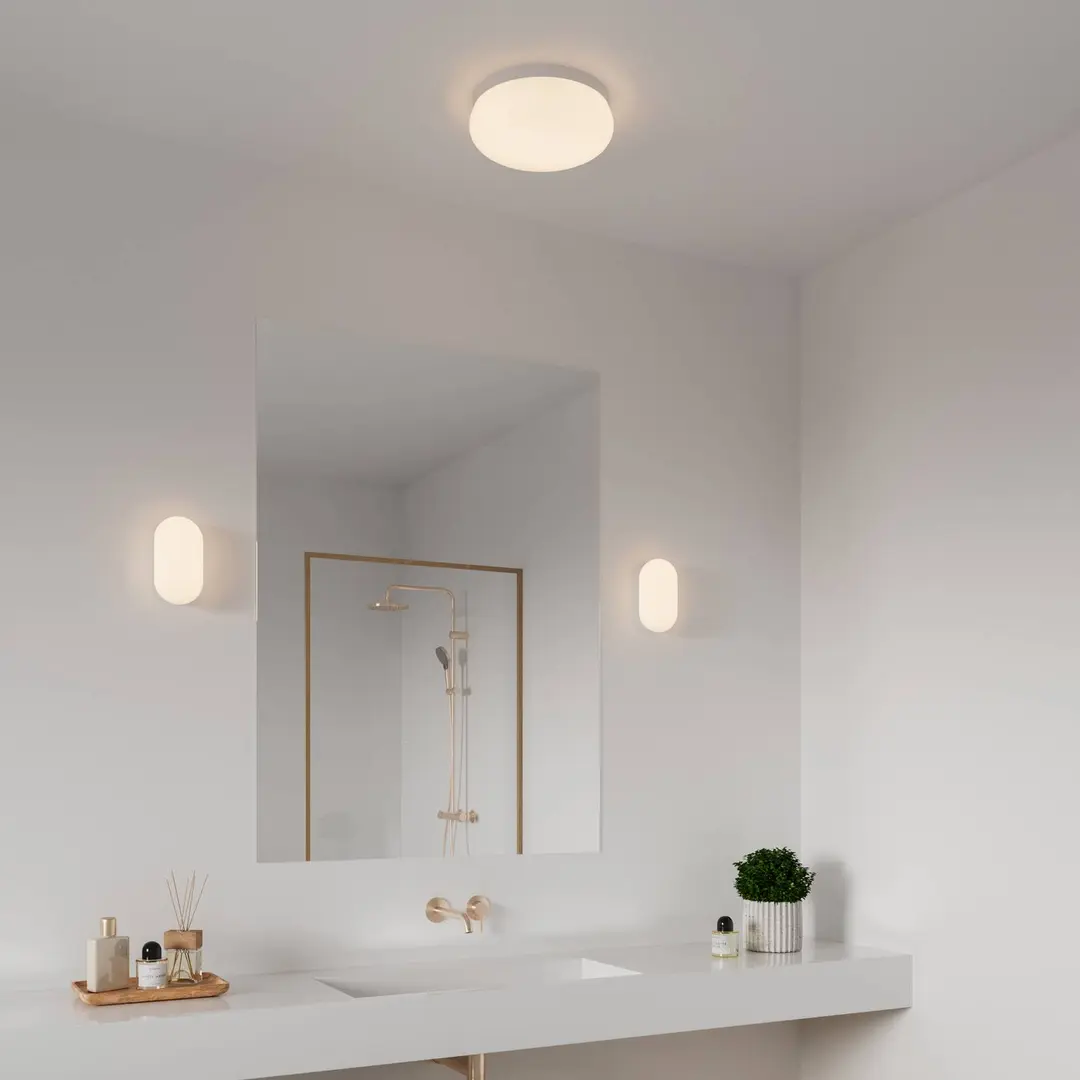 Nordlux Wandleuchte Foam in ovaler Form mit IP44, weiß