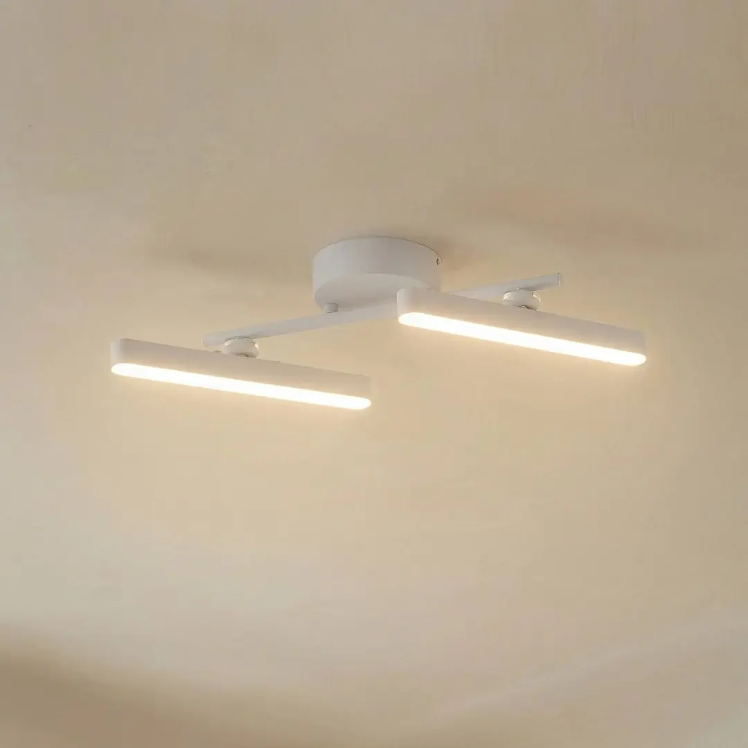 Lindby LED-Strahler Eldrin, weiß, 2-flg., Lichtleiste