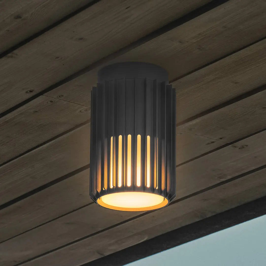 Nordlux Außendeckenleuchte Aludra, IP54, anthrazit, Aluminium