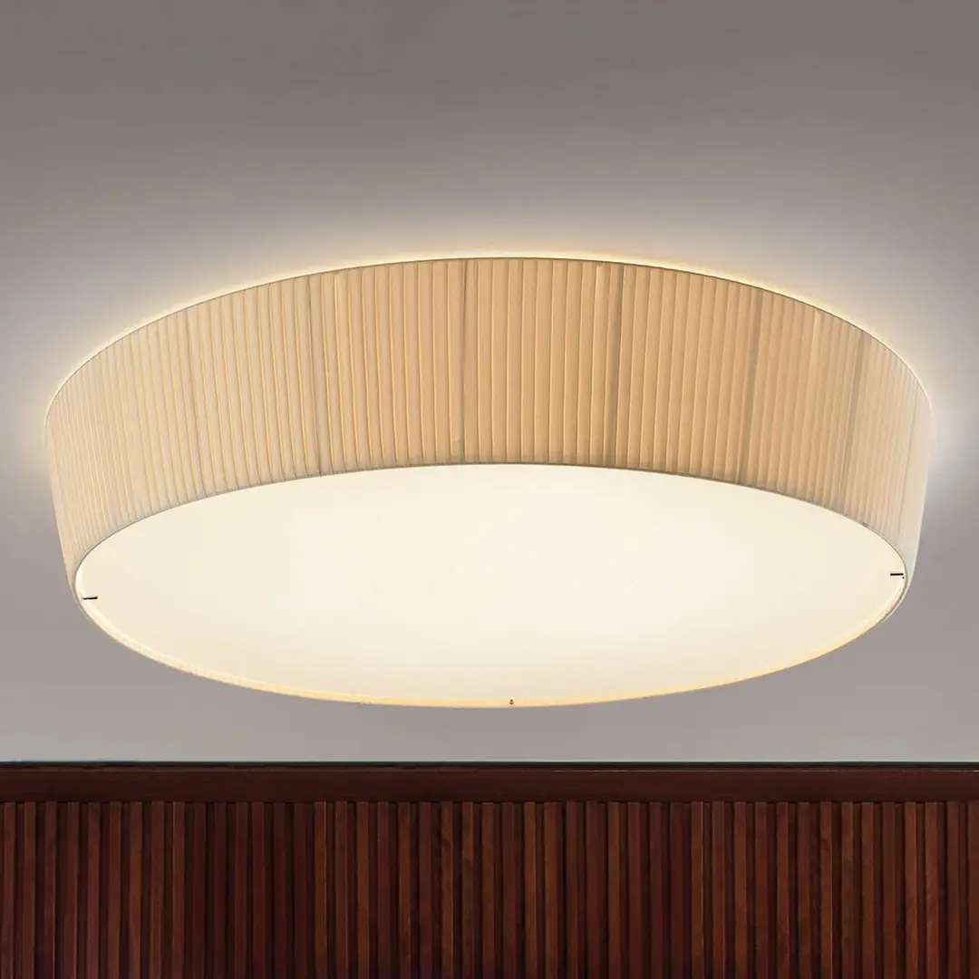 Bover Plafonet 95 - Textil-Deckenlampe, Band creme