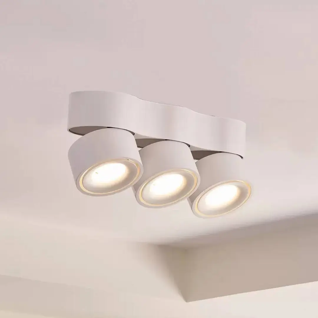 Arcchio LED-Deckenstrahler Rotari, Linsen, 3-flammig, weiß