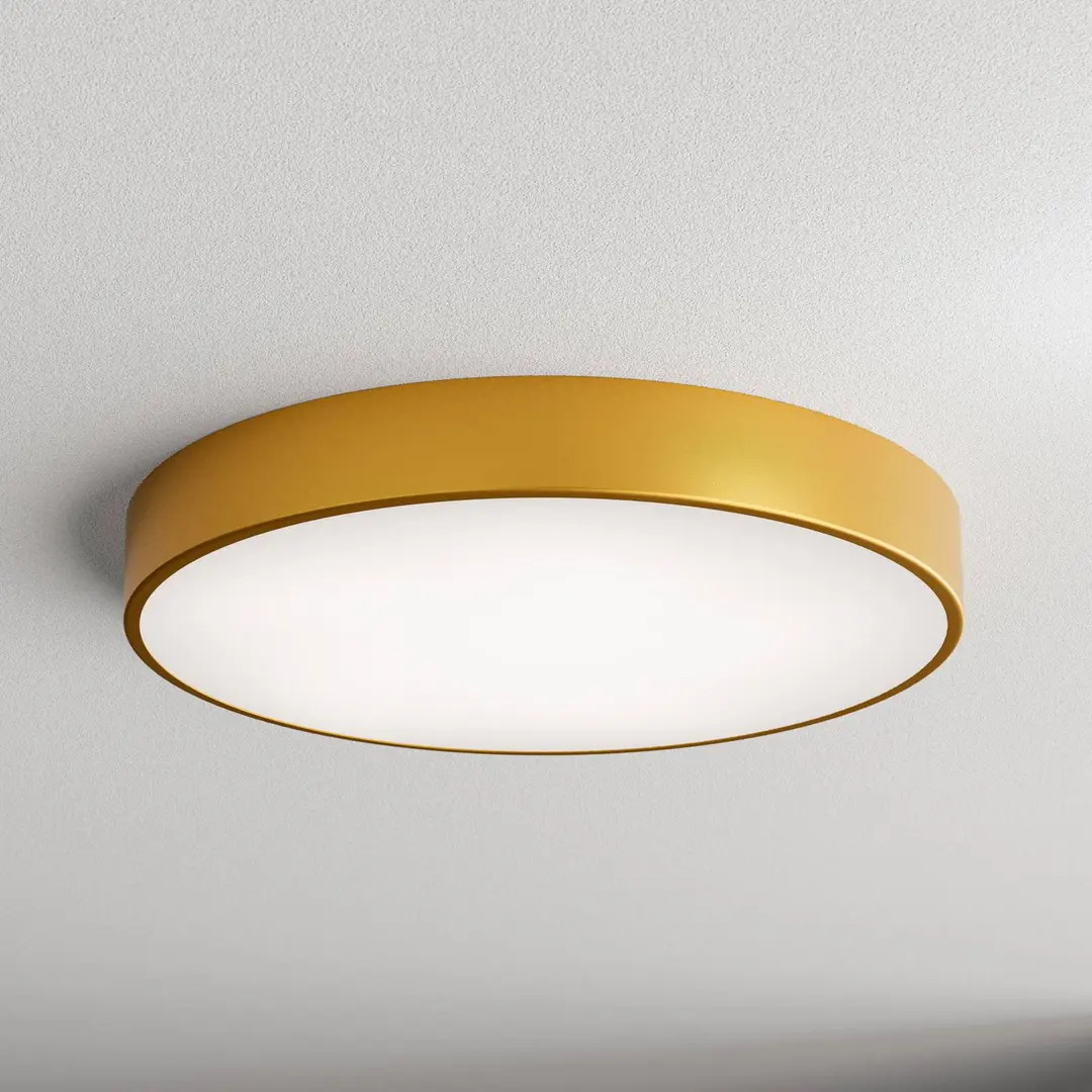 TEMAR LIGHTING Deckenleuchte Cleo, Ø 60 cm, IP20, goldfarben, Metall, E27