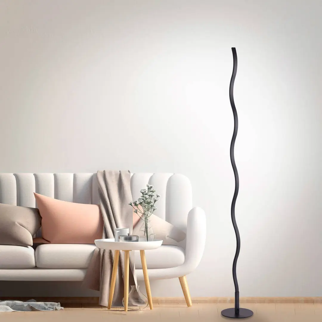 JUST LIGHT. GmbH LED-Stehleuchte Wave 3.000K 120cm schwarz
