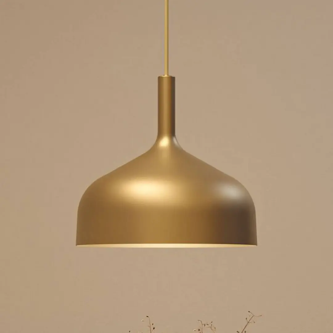 Paulmann Hängelampe Embla II, goldfarben, Ø 30 cm, Metall