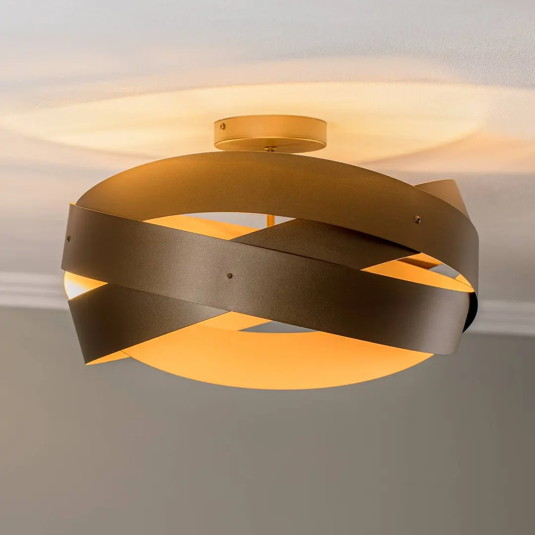 Domiluce Deckenleuchte Tornado, kaffeebraun, Ø 50 cm