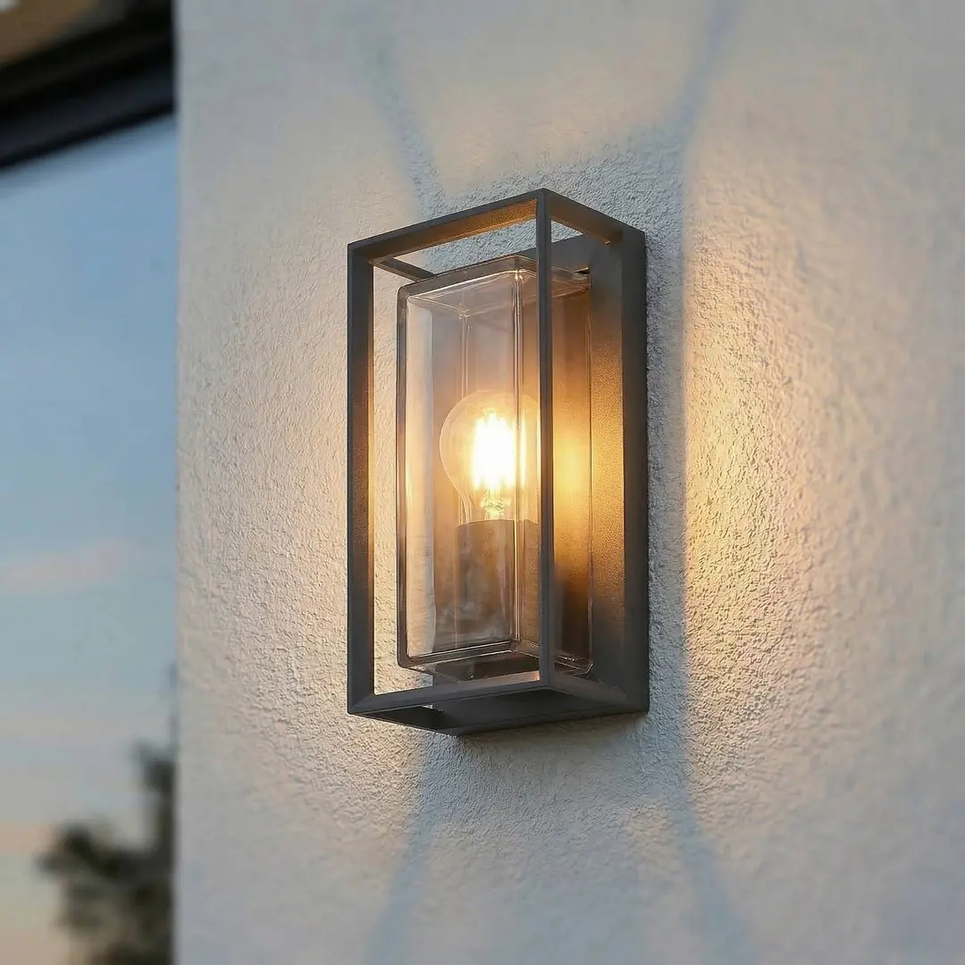 Arcchio Außenwandleuchte Ismera, anthrazit, IP65, Sensor