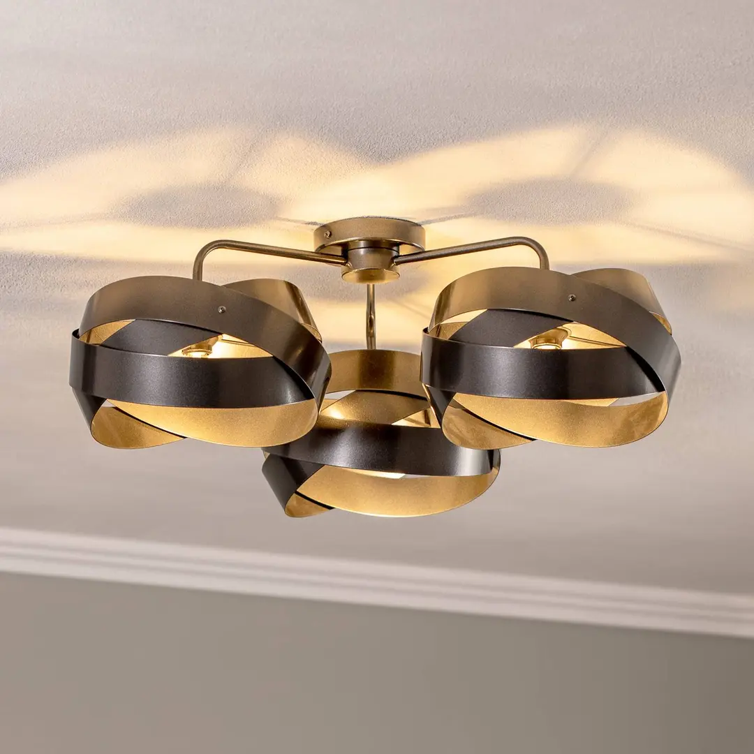 Domiluce Deckenleuchte Tornado, anthrazit 60 cm,, 3-flammig