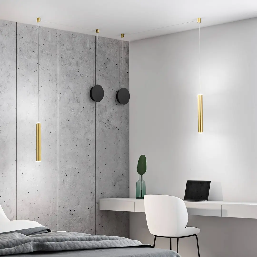 Fabas Luce LED-Hängeleuchte Prado, messing, Metall, 31 cm hoch, dimmbar