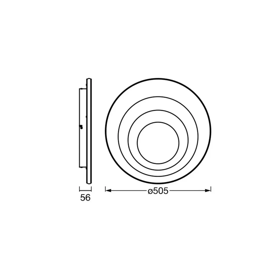 OSRAM LED-Deckenlampe ORBIS SPIRAL ROUND, Ø 51 cm, weiß 42 W